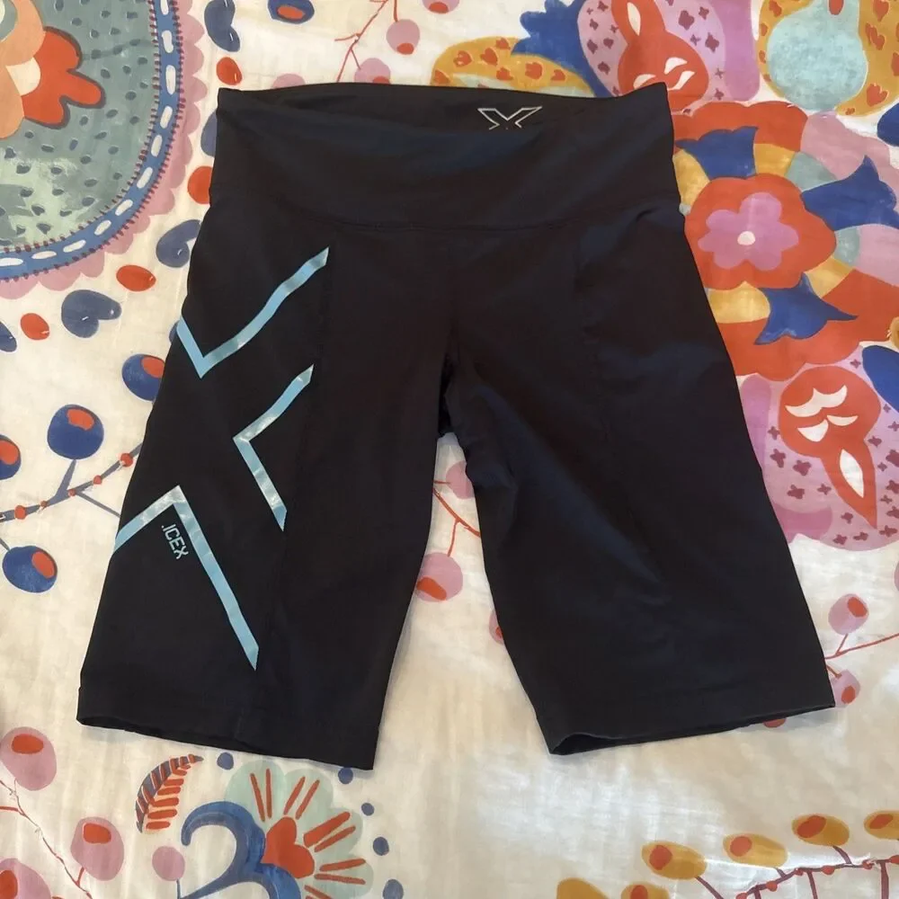 2XU Blue Ice X Compression Training Shorts Women's Small